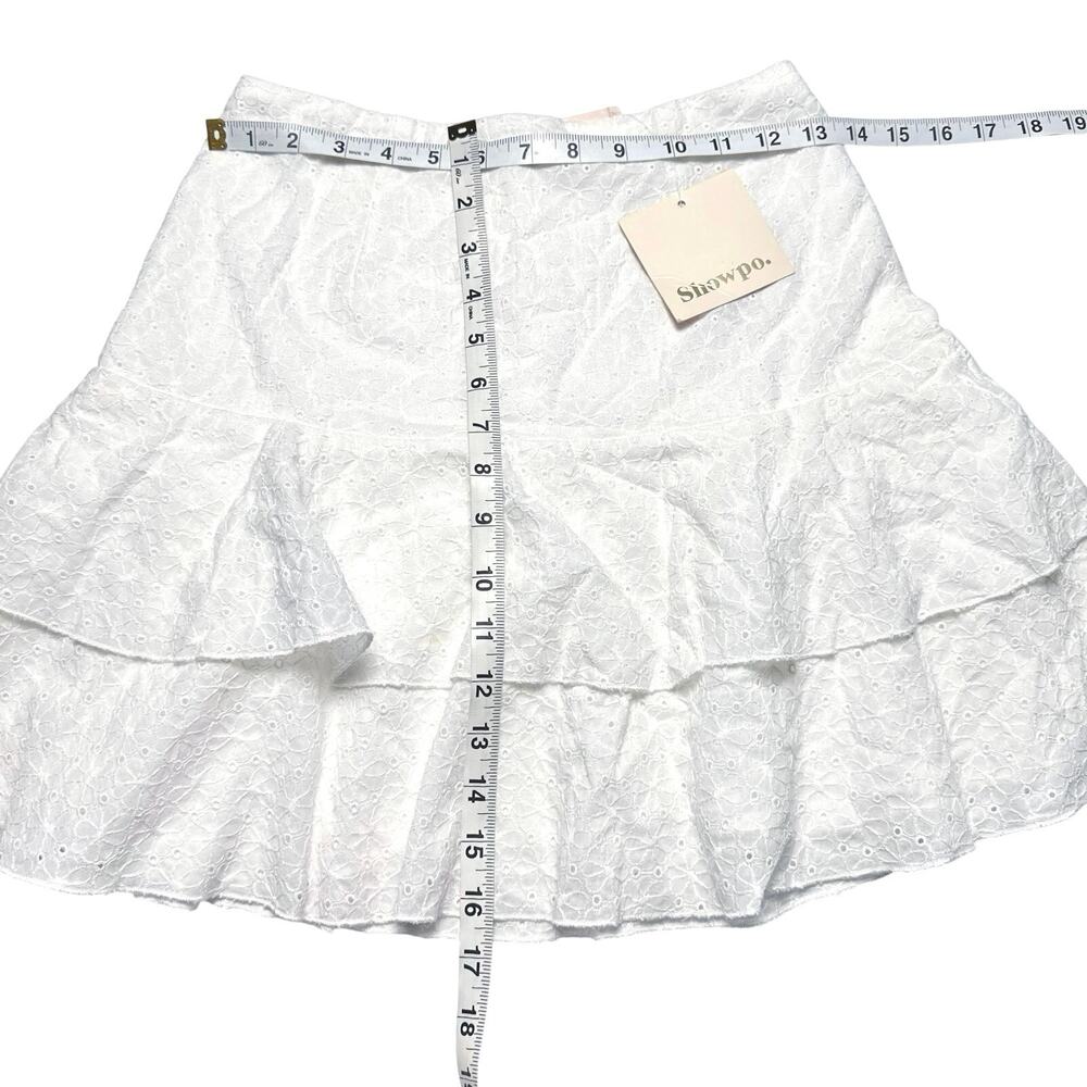 Showpo. | Women | Joselyn White Floral Eyelet Tie Back Matching Set | Size 4 - Picture 8 of 16